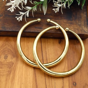 Plain brass bohemian anklet for women in golden silver plated| Vintage Tribal Jewelry for Women & Men