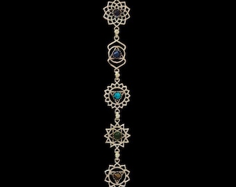 Handgemaakte vrouwen zeven chakra's edelsteen veelkleurige hanger ketting spirituele chakra-sieraden.