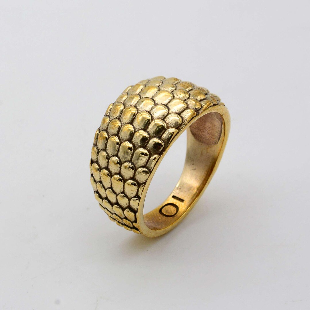 Unique Serpent Jewelry Handmade Fish Scales Tire Ring Boho Style ...