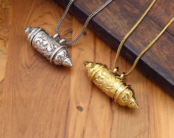 Spiritual Prayer Box Necklace Traditional Tabiz Amulet for Protection Religious Talisman Jewelry