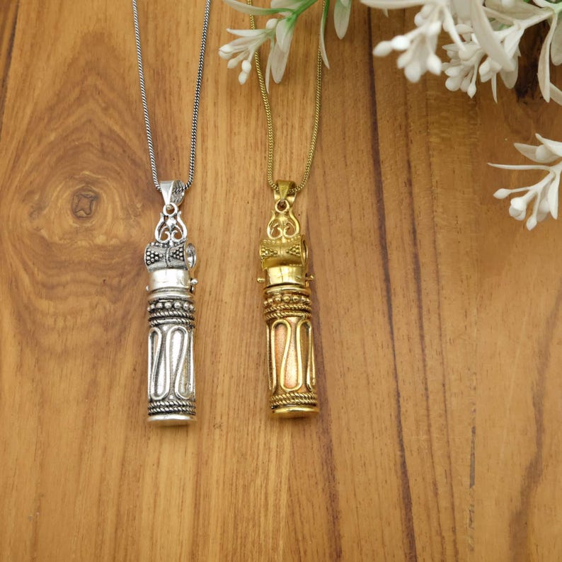 Secret Box Locket with Crystal Ishvara Pendant, Golden Bottle & Brass Spoon Charms jewellery for women and men image 3