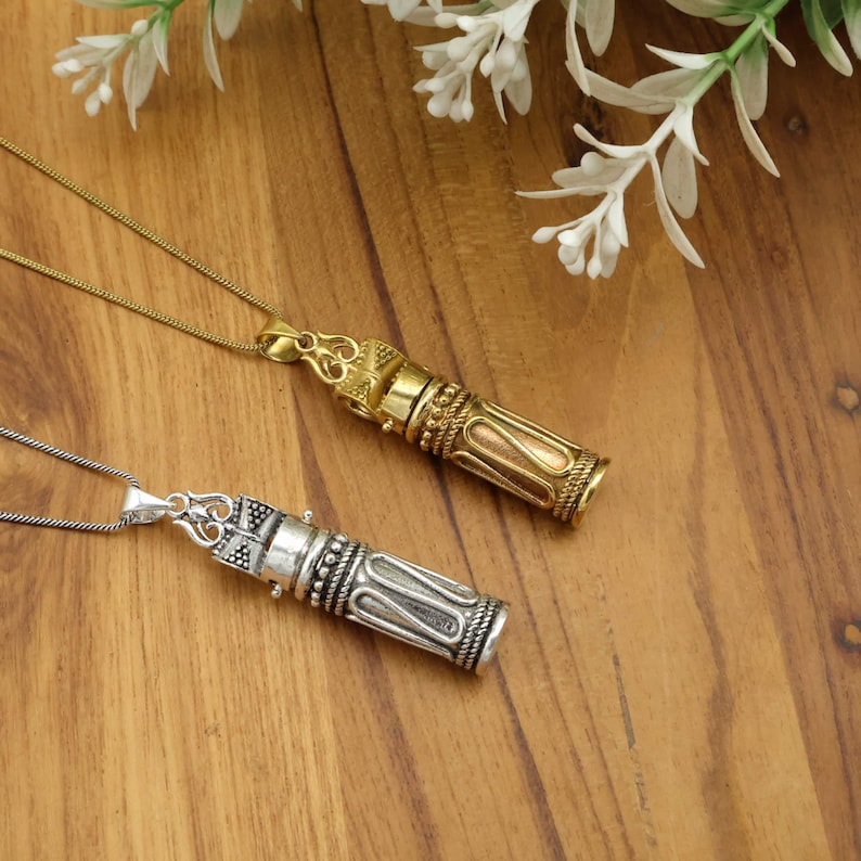 Secret Box Locket with Crystal Ishvara Pendant, Golden Bottle & Brass Spoon Charms jewellery for women and men image 9