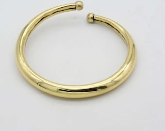 Thick Brass Cuff Bangle Vintage Bracelet Boho Jewelry for Women & Men Bold gift Occasion.