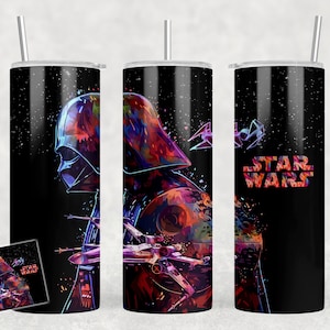 StarWars Tumbler Wrap Darth Vader 20oz Skinny Tumbler 20 oz Tumbler Png Sublimation Design Template PNG File V4
