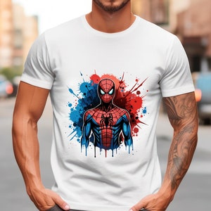 4 Design Superhjälte Spindel SVG PNG Hjälte Spindel Sublimering och Vektor Svg Png Transparent Png Fullfärg DTG Tryckfiler design bild 6
