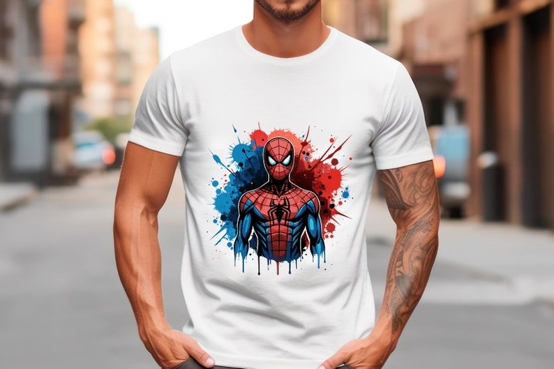 4 Design Superhjälte Spindel SVG PNG Hjälte Spindel Sublimering och Vektor Svg Png Transparent Png Fullfärg DTG Tryckfiler design bild 6