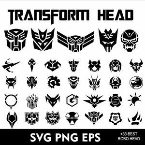 Transformer Head SVG Transform Skin Cut File Svg Head Robot Symbol Svg Transformer Sublimation and Vector Robot Head Svg Png Eps