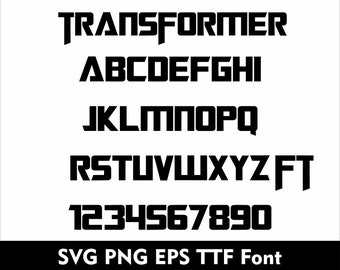 Transformer Font SVG Transform Alphabet Svg Head Font Robot Font Svg Transformer Letter Svg Robot Letters Font Svg Png Eps TTF