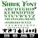 Cartoon Shrek Font Shrek Clipart Font SVG Clipart for Cricut Shrek ...
