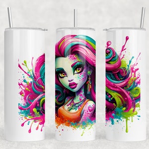 Monster Girl Cleo PNG Design Sublimation Cup Tshirt Design High Resolution Transparent Background PNG