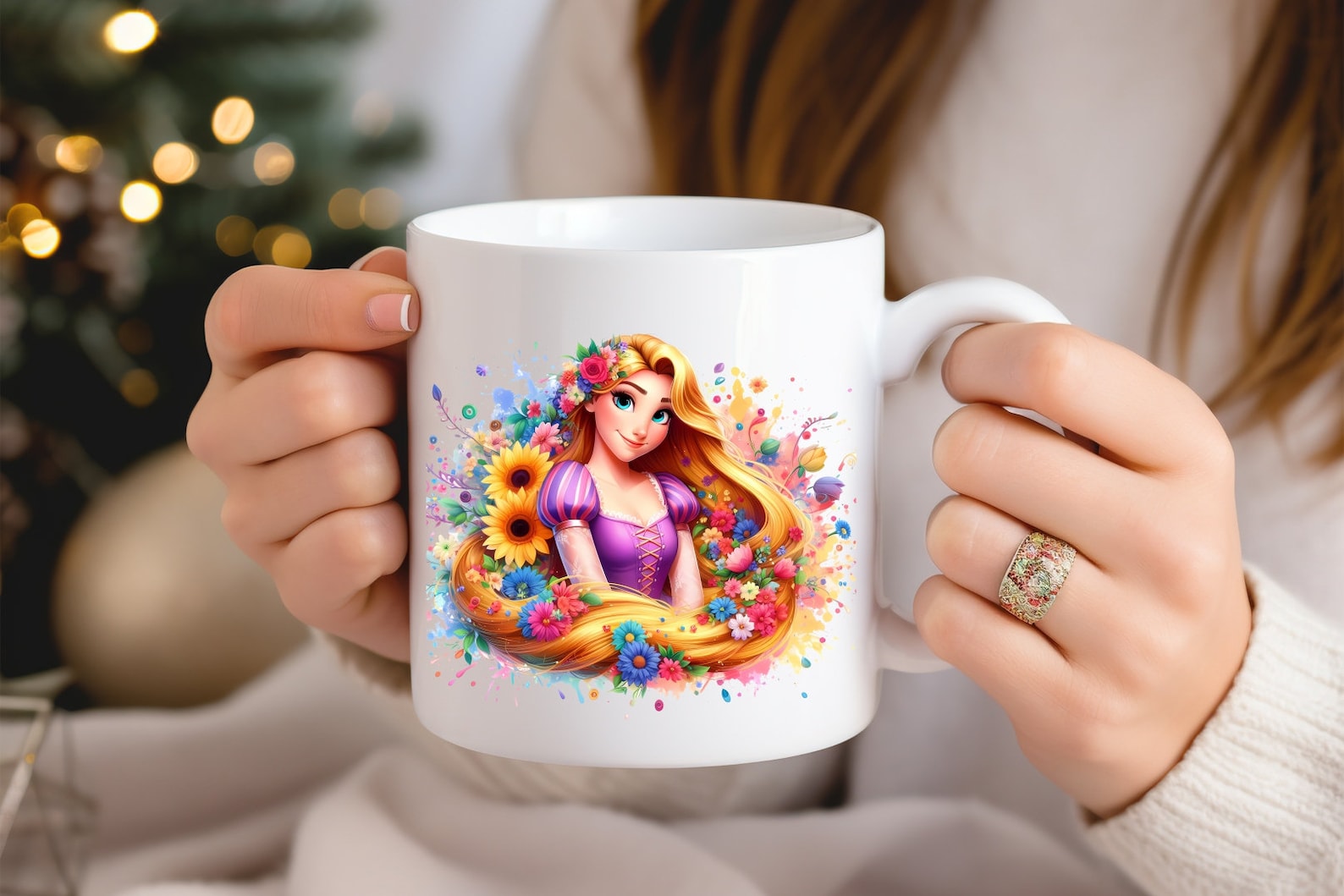 Princess Rapunzel PNG Design Sublimation Cup Tshirt Design High ...