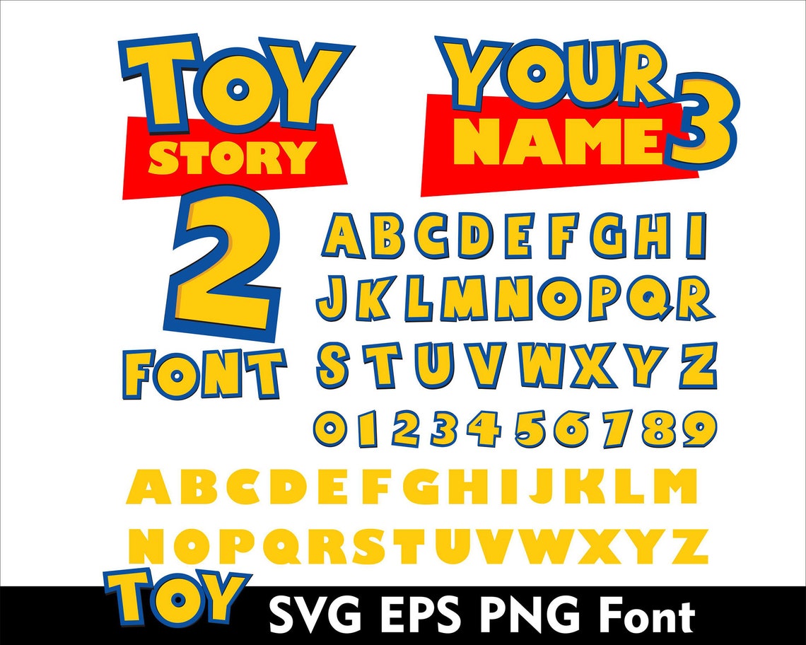 Toy Story Font SVG Toy Story Alphabet SVG Birthday Font, Toy Story