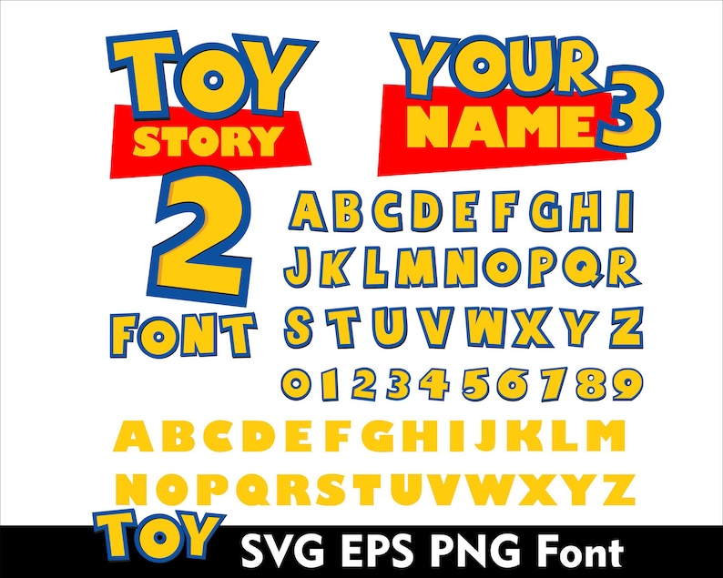 Toy Story Font SVG Toy Story Alphabet SVG Birthday Font, Toy Story