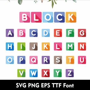 Block Font Clipart Font SVG for Cricut Block Alphabet Spider Letter Svg ...
