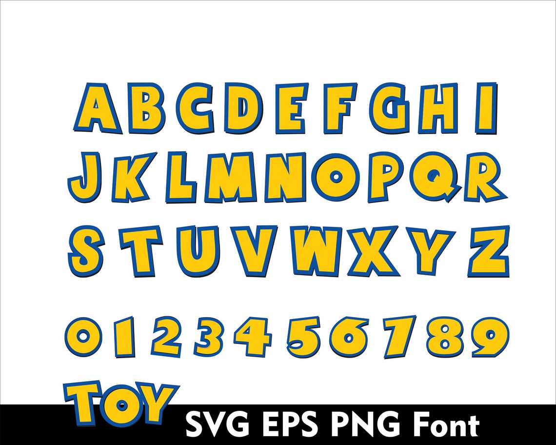 Toy Story Font SVG Toy Story Alphabet SVG Birthday Font, Toy Story