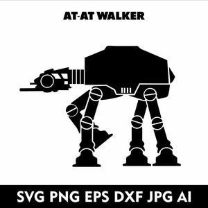 Star Wars AT-AT Walker SVG Star Wars Ships Vector Plans Svg Eps Dxf Png Jpg - V2