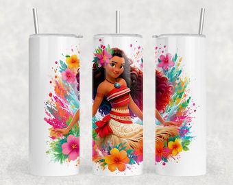 Princess Moana PNG Design Sublimation Cup Tshirt Design High Resolution Transparent Background PNG