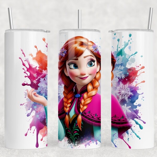 Princess Anna PNG Design Sublimation Cup Tshirt Design High Resolution Transparent Background PNG