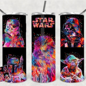 StarWars Tumbler Wrap Darth Vader Jedi Droid Tropper 20oz Skinny Tumbler 20 oz Tumbler Png Sublimation Design Template PNG File V8