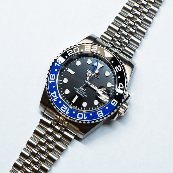 Batman GMT Master II Seiko Mod Automatic Dive Watch