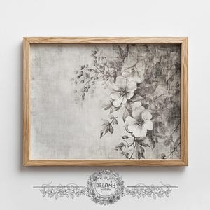 Tapestry Art Print: Vintage Floral Fabric Wall Art (Digital Download)