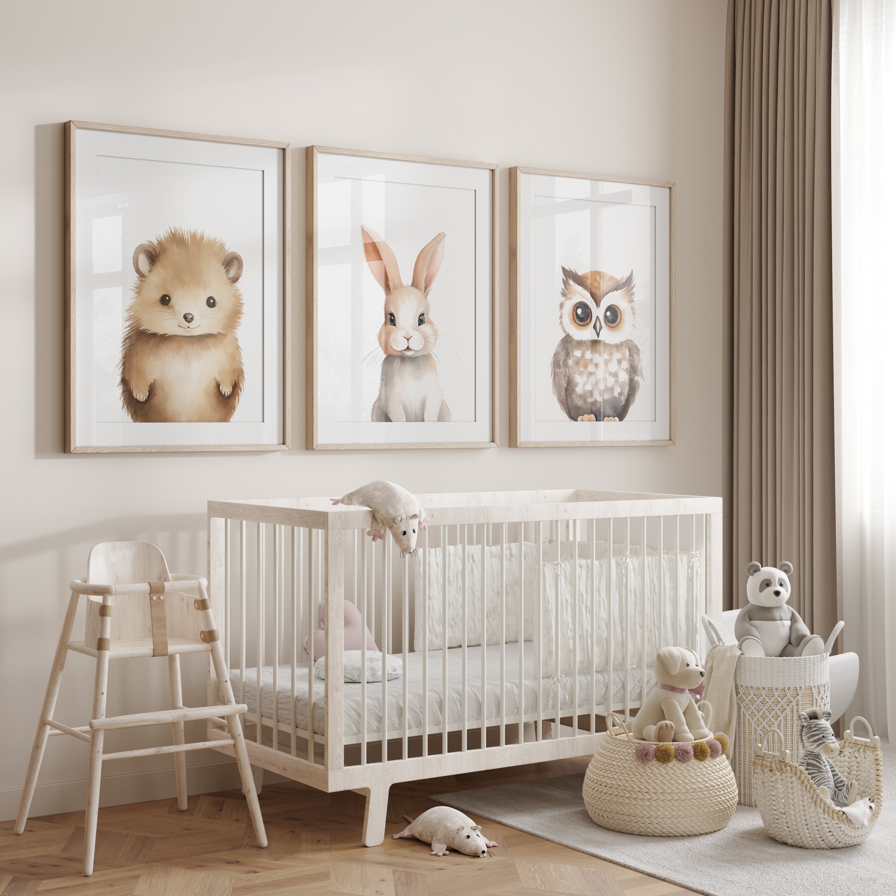 Woodland Nursery Prints Wall Art Gift, Set of 15 Printable Forest ...