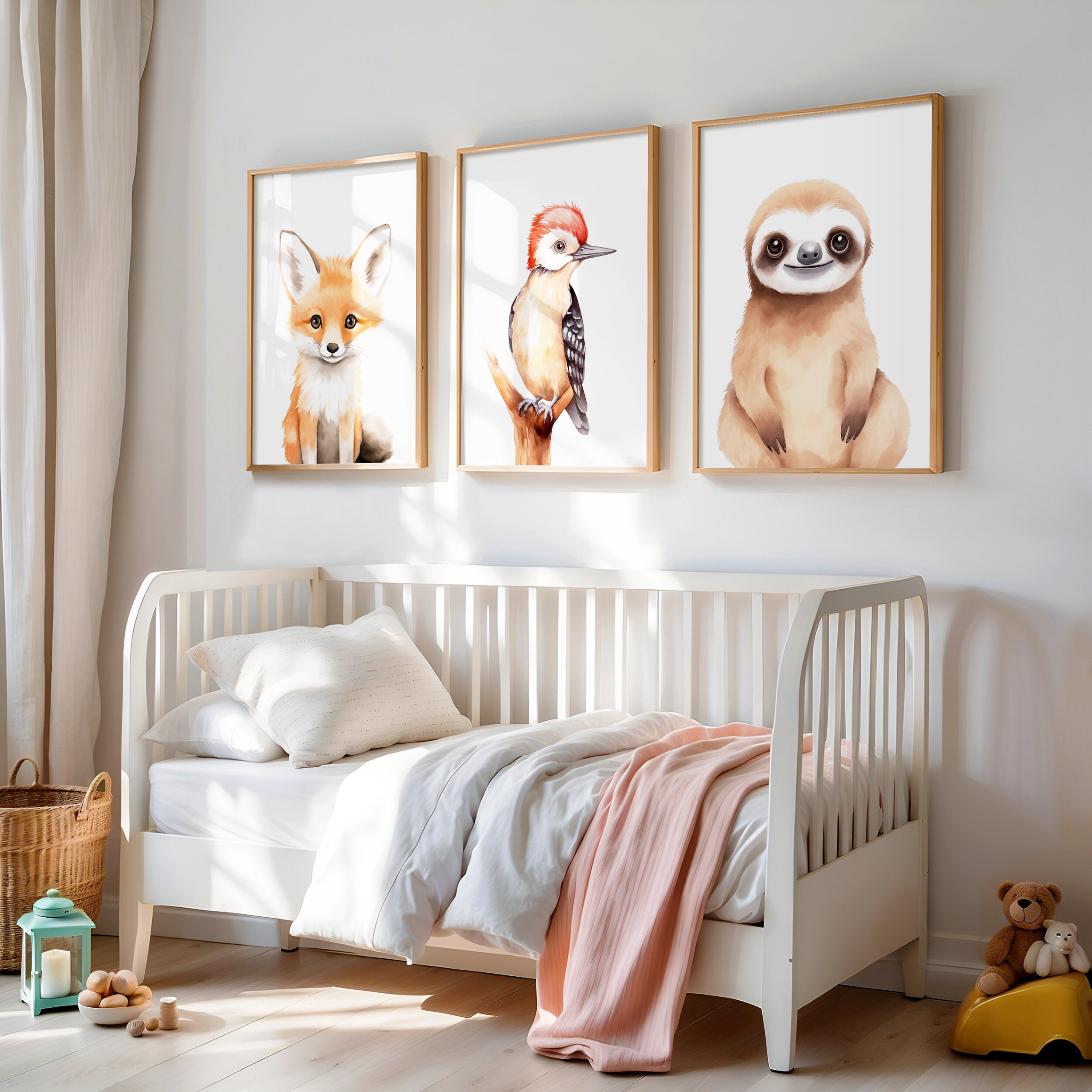 Woodland Nursery Prints Wall Art Gift, Set of 15 Printable Forest ...