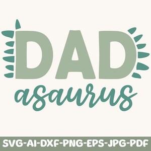 Archivo SVG de corte "Papá Saurio" para Cricut, Dinosaurio Svg verde para el Día del Padre, Familia de Dinosaurios PNG, Camiseta de Papá Svg, Camisetas Familiares