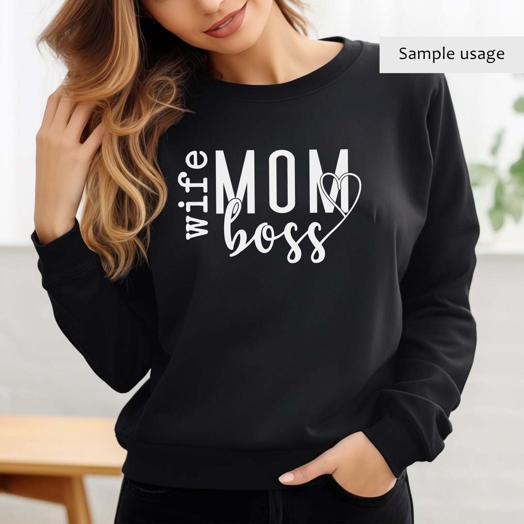 Mom Wife Boss Svg Cut File for Cricut, Mother's Day Svg, Mom Life Svg ...