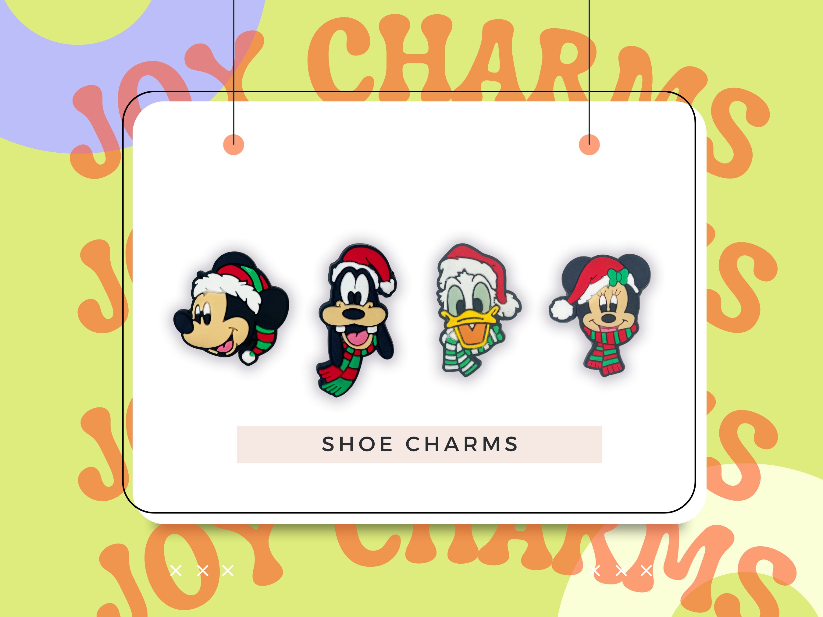 Mouse Ears Rhinestone Shoe Charms