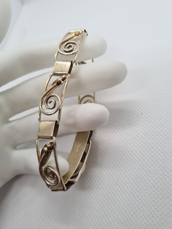 Antique Art Deco Sterling link bracelet 830 s Dani