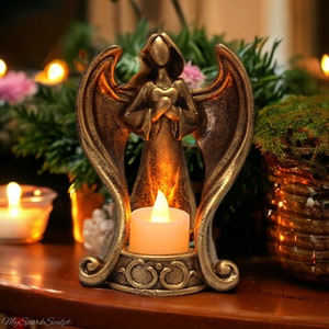 Led Kerzenlicht Weihnachten Fee Lampe Flammenlos -freundlich Desktop  leuchtende Ornament mit Stand Deko