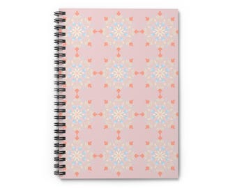 Pastel Floral Mandala Spiral Notebook | Ruled Journal