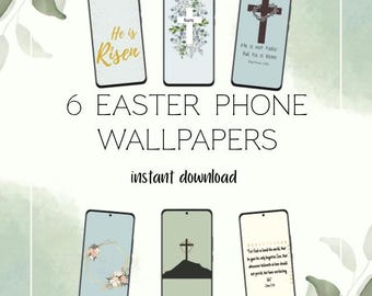 Christian Easter Phone Wallpapers | Bible Verse Lock Screen (Digital Download)
