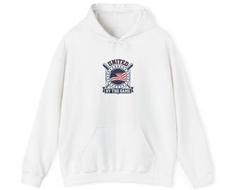 Patriotic Baseball Hoodie | Vintage Red White Blue Ballpark Graphic