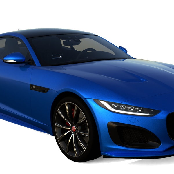 Jaguar F-Type 3D Modellen luxe sportwagenbestandsformaten zoals .OBJ en .FBX