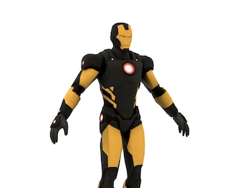 Marvels Black Iron Man 3D gaming Models