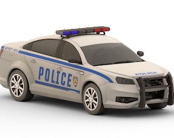 Police Chevrolet Cruze Version Lowpoly 3D-Modelle