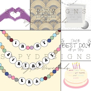 Fun Swifty Birthday SVG PNG: Friendship Bracelet Design (Digital Download)