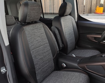Custom Fit Leather Seat Covers: Peugeot Rifter, Opel Combo, Citroen Berlingo