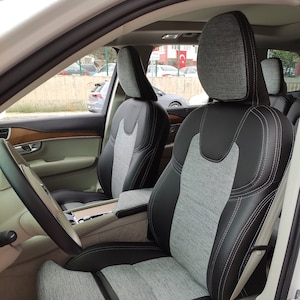 VOLVO XC90 Custom Fit Leather Seat Covers-Stylish and High-Quality VOLVO XC 90 Seat Cover-Volvo XC90 Premium Seat Cover-Volvo Accessories