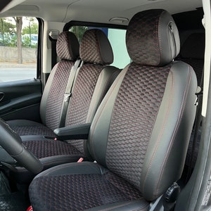 Mercedes Vito Leather Seat Covers: Custom Fit, 6 Seats