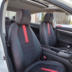Car Seat Cover -HONDA CIVIC (2015-2020) -Full Set Custom Fit Honda Civic Seat Cover-Stylish and High-Quality Honda Civic FC5 Seat Protection