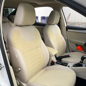 Car Seat Cover- SKODA OCTAVIA 2013-2029 Full Set Custom Fit Skoda Octavia Seat Cover- Stylish and High-Quality SKODA Octavia Seat Protection