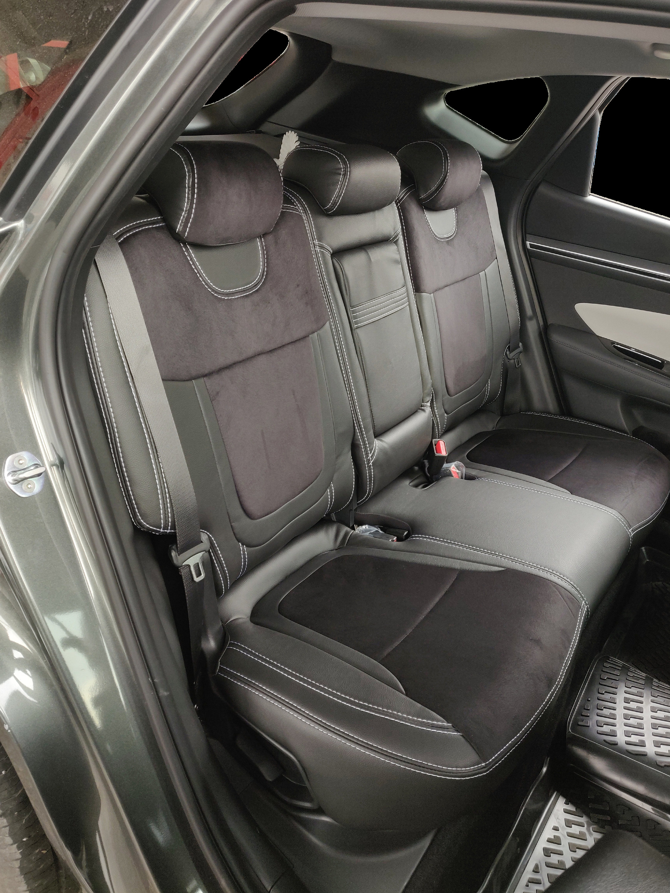 Per Hyundai Tucson 2015 2016 2017 2018 2019 2020 coprisedili per auto in ecopelle personalizzati Set accessori per la protezione interna  34