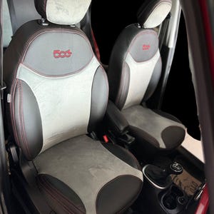 Car Seat Cover -FIAT 500 L 2019-2024 Full Set Seat Covers-Stylish and High-Quality FIAT 500 Seat Protection-Custom Fit Fiat 500 Seat Cover
