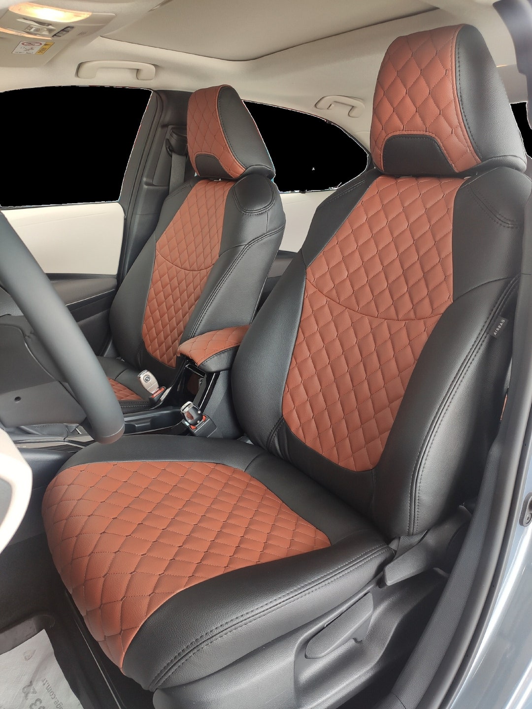 Fundas de cuero personalizadas para asientos de Toyota Corolla