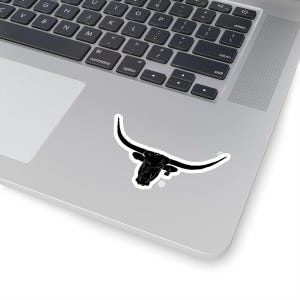 Textured Longhorn Vinyl Sticker, Western Rodeo Decor