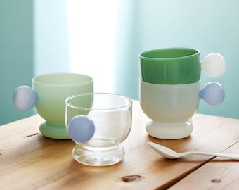 Caneca de vidro minimalista criativa com alça - Xícara de chá e café de borosilicato transparente para bebidas quentes e frias