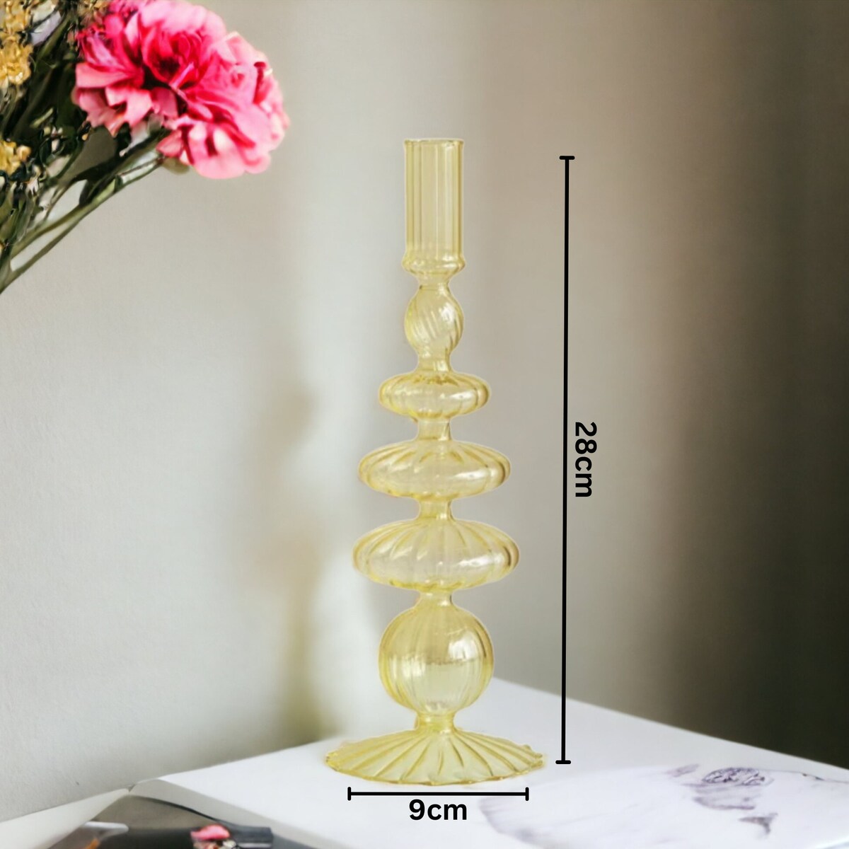 Lace Taper Glass Candlestick Holder | Exquisite Candle Holder for Table Home Decor | Glass Candlesticks | Glass Vase - Etsy